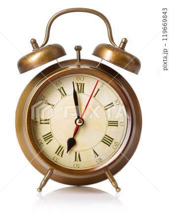 Alarm clock on white background Alarm clock on white background 119669843