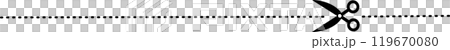 切り取り線のイラスト 119670080