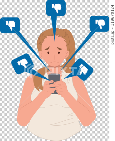 Portrait of a Plus Size Woman Experiencing Body Shaming. Social Media, Bullying, and Mental Health Awareness Portrait of a Plus Size Woman Experiencing Body Shaming. Social Media, Bullying, and Mental Health Awareness 119670124