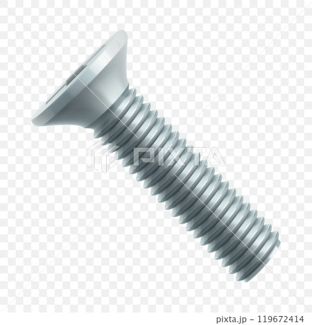 Isometric vector illustration steel bolt or screw isolated on white background. Realistic 3d stainless steel bolt and nut icon. screw-nuts and bolts. Isometric vector illustration steel bolt or screw isolated on white background. Realistic 3d stainless steel bolt and nut icon. screw-nuts and bolts. 119672414
