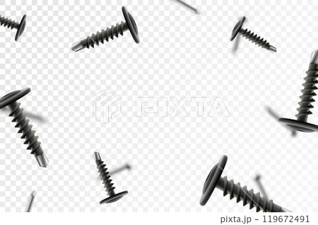 screws isolated on white background 119672491