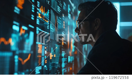 データ分析とビジネスマン 119672558
