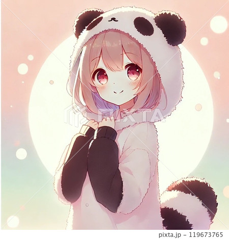 パンダの気ぐるみを来た女の子のイラスト素材 [119673765] - PIXTA
