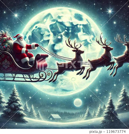 まめたろう　クリスマスの夜　シーグラス／フレームアート／サンタ／トナカイ まめたろう様専用 クリスマスの夜 シーグラス／フレームアート／サンタ