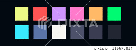 Different colors torn paper pieces vector elements isolated 119673814