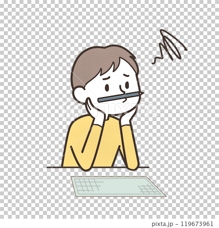 Children who are not good at writing 119673961