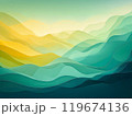 緑と黄色の抽象的な丘 緑と黄色の抽象的な丘 119674136
