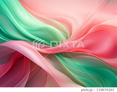 ピンクとミントグリーンの渦巻 ピンクとミントグリーンの渦巻 119674163