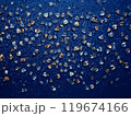 紺色の背景に散りばめられた宝石 紺色の背景に散りばめられた宝石 119674166