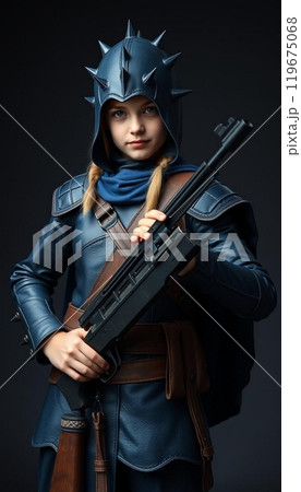 Image of a female warrior  ancient woman 119675068