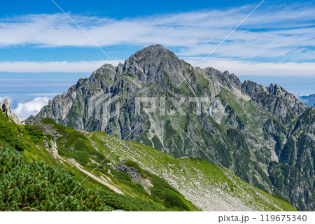 劔御前山から見る剱岳の山頂（針山地獄）　北アルプス劔岳登山 119675340