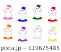 雪だるまセット 119675485
