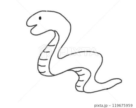 鉛筆画風の線画イラスト 鉛筆画風の線画イラスト 119675959