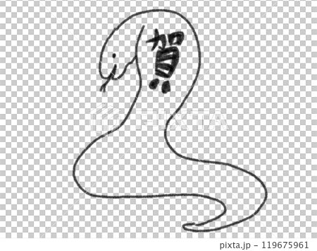 鉛筆画風の線画イラスト 119675961