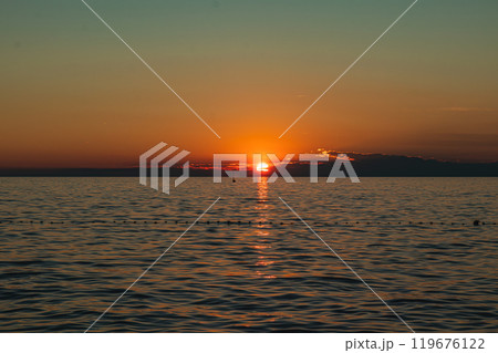 An incredibly beautiful sunset in Porec near the Parentium Hotel 119676122