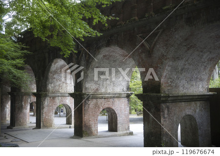 水路閣と青もみじ26 119676674