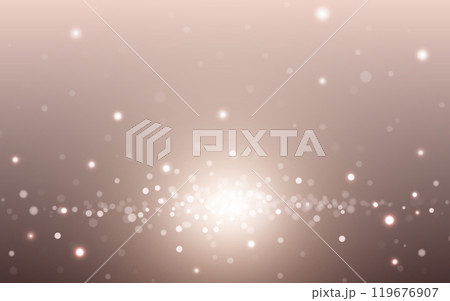 Elegant Soft Bokeh with Light Particles. Abstract Glittering Background in Warm Beige Tones 119676907