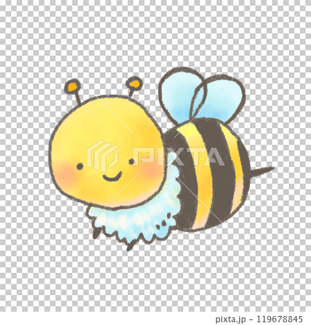A cute bee character flying happily 119678845