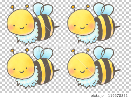 可愛的蜜蜂人物設定快樂地飛翔 可愛的蜜蜂人物設定快樂地飛翔 119678851