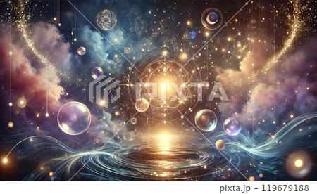 幻想的な魔法陣背景 幻想的な魔法陣背景 119679188