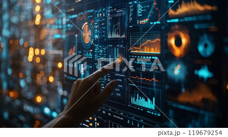 Interactive financial dashboard with real-time data 119679254