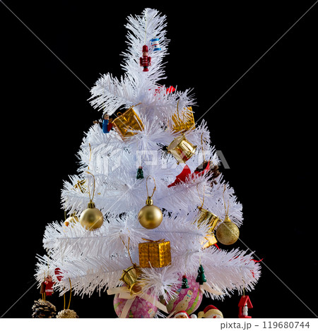 Small white Christmas tree Small white Christmas tree 119680744