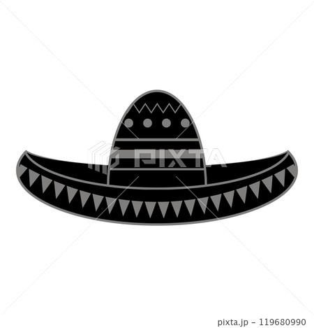 Vector Mexican sombrero icon. Cinco de mayo symbol isolated on white background Vector Mexican sombrero icon. Cinco de mayo symbol isolated on white background 119680990