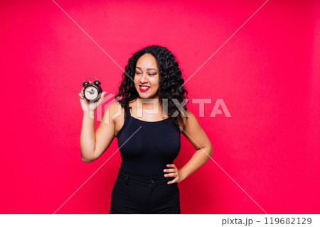 Smiling young african american woman studio portrait. People emotions lifestyle concept. Smiling young african american woman studio portrait. People emotions lifestyle concept. 119682129