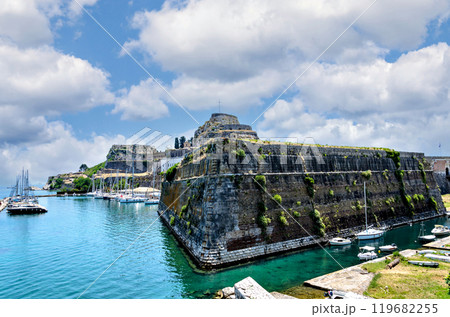 Views of the old fortress of Corfu, Greece 119682255