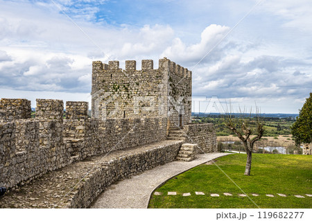 The castle of the village of Montemor-o-Velho in Portugal is the main fortress of the Baixo Mondego in medieval times 119682277