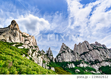 Views of Montserrat Mountain in Barcelona 119682612