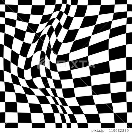 Psychedelic checkerboard pattern Psychedelic checkerboard pattern 119682859