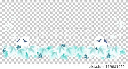 シマエナガの背景イラスト ( ベクター ナチュラル 小鳥 葉っぱ 雪の結晶 コピースペース ) シマエナガの背景イラスト ( ベクター ナチュラル 小鳥 葉っぱ 雪の結晶 コピースペース ) 119683052