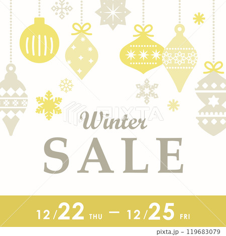 ウィンターセールバナー ( 背景 クリスマル 冬 セール ウェブ EC 1:1 ) ウィンターセールバナー ( 背景 クリスマル 冬 セール ウェブ EC 1:1 ) 119683079