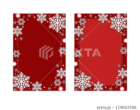 シンプルな雪のクリスマスカード シンプルな雪のクリスマスカード 119683586