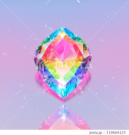 宝石絵 七色に光る宝石のイラスト素材 [119684125] - PIXTA