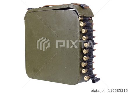 Machine Gun Ammo Belt with Ammunition Machine Gun Ammo Belt with Ammunition 119685316