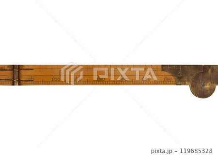 Vintage old folding ruler. 119685328