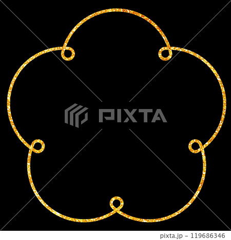 ラメグリッター_フレーム_丸 119686346