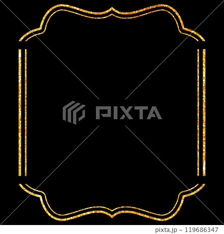 ラメグリッター_フレーム_四角 119686347