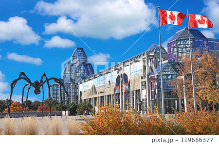: National Gallery of Canada in downtown Ottawa, Ontario, Canada. This is the country's premier collection of the fine arts, housed in granite and glass building. : National Gallery of Canada in downtown Ottawa, Ontario, Canada. This is the country's premier collection of the fine arts, housed in granite and glass building. 119686377