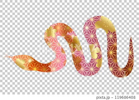 蛇新年賀卡生肖圖標 119686408