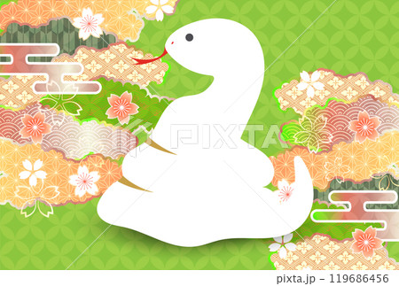 巳 年賀状 干支 背景 巳 年賀状 干支 背景 119686456