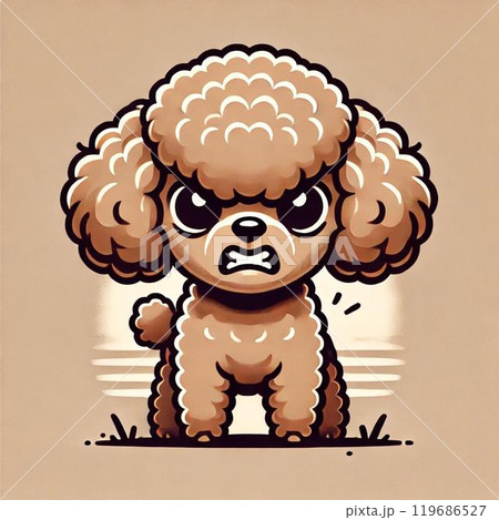 怒ったトイプードル 119686527