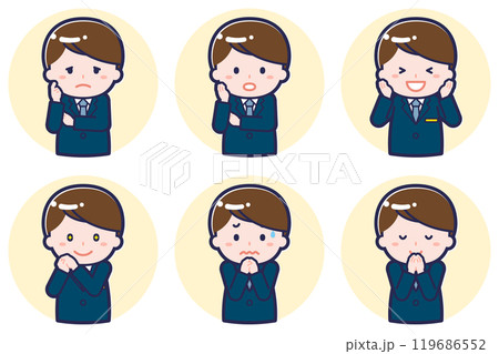 CAの男性のポーズセット_04 CAの男性のポーズセット_04 119686552