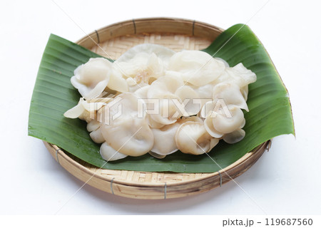 White jelly mushroom or white ear mushroom 119687560