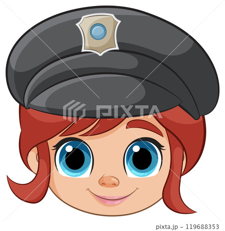 Cute Girl in Police Hat Cute Girl in Police Hat 119688353
