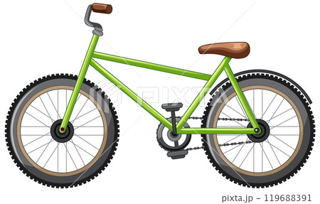 Green Bicycle with Brown Seat Green Bicycle with Brown Seat 119688391