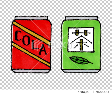 Coke and tea cans 119688483