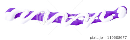 Purple watercolor drop zigzag isolated on white background. 119688677